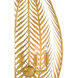 Queenbee Palm 4 Light 14.5 inch Contemporary Gold Leaf Chandelier Ceiling Light