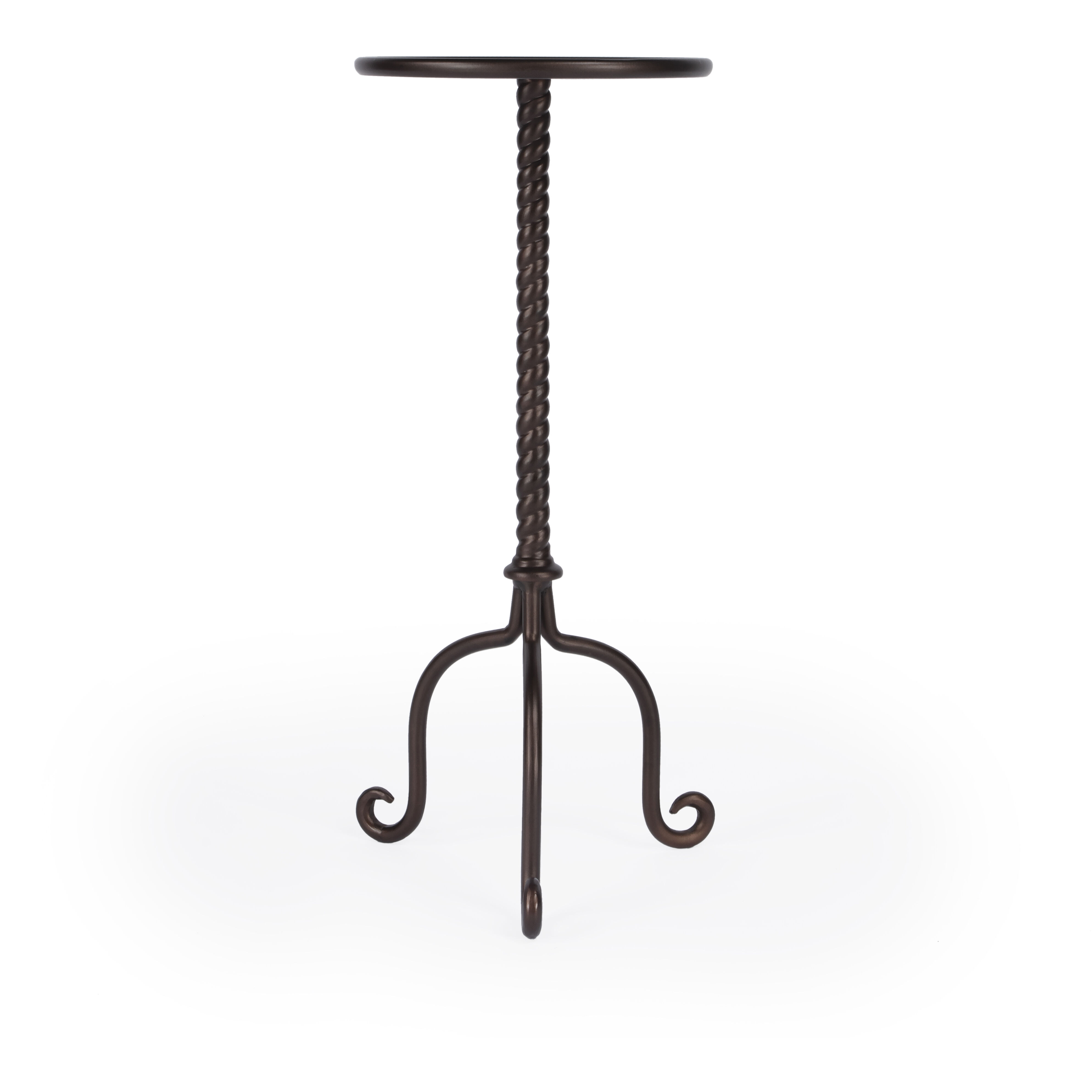 Alma Metal 28 X 12 inch Metalworks Accent Table, Pedestal