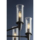 Chisel 8 Light 31.75 inch Black Iron Chandelier Ceiling Light