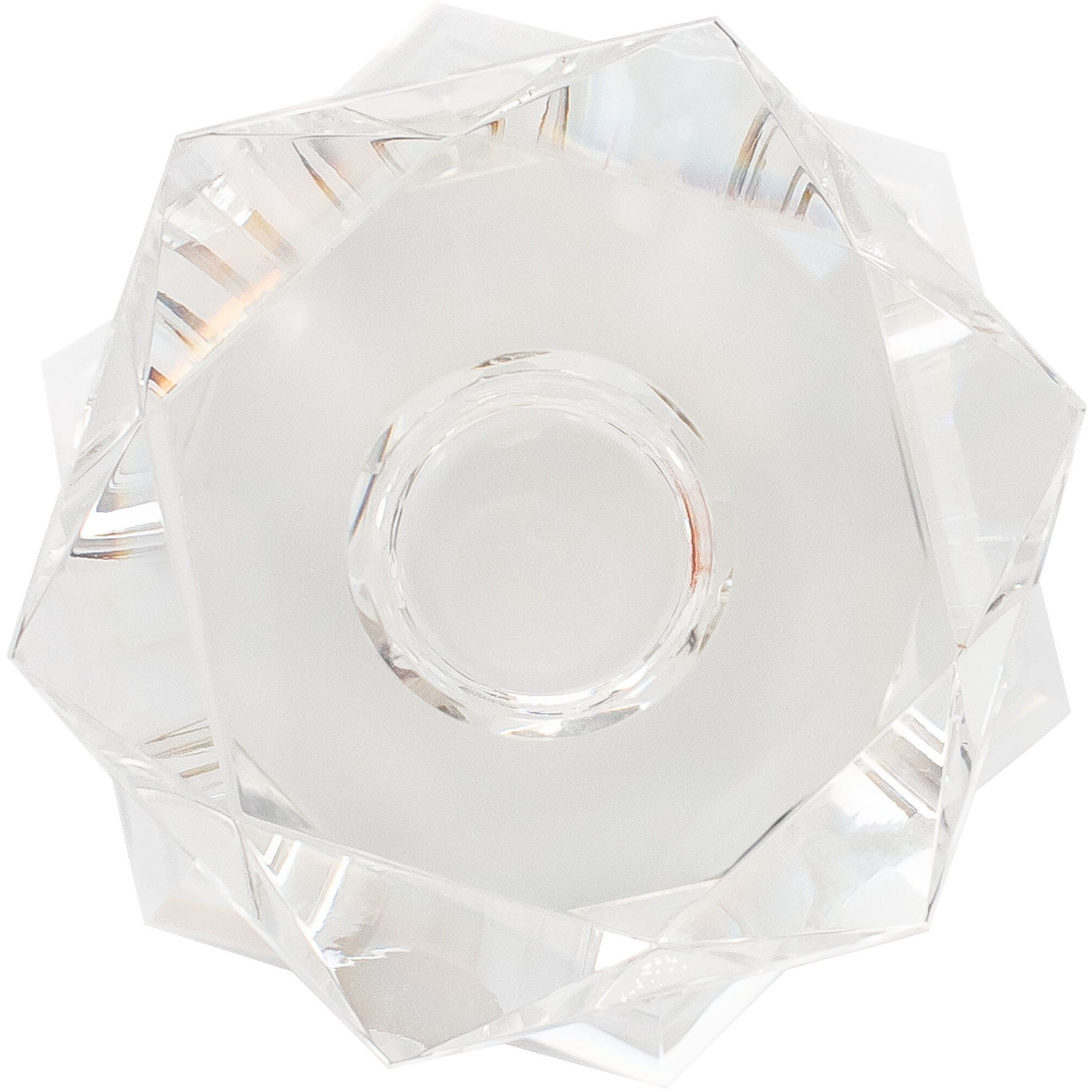 Faceted 6.5 X 3.75 inch Candleholder, Short