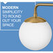 Julep LED 24 inch Lacquered Brass Bath Light Wall Light