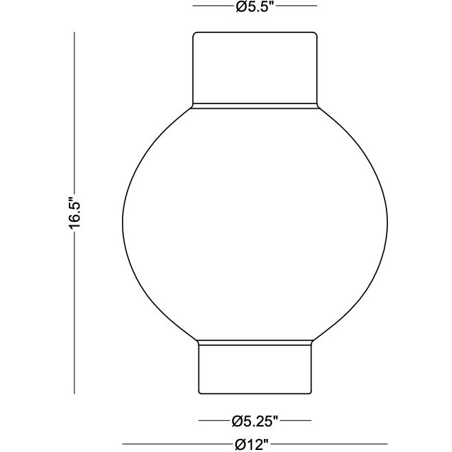 Felino 16.5 X 5.25 inch Vase, Large