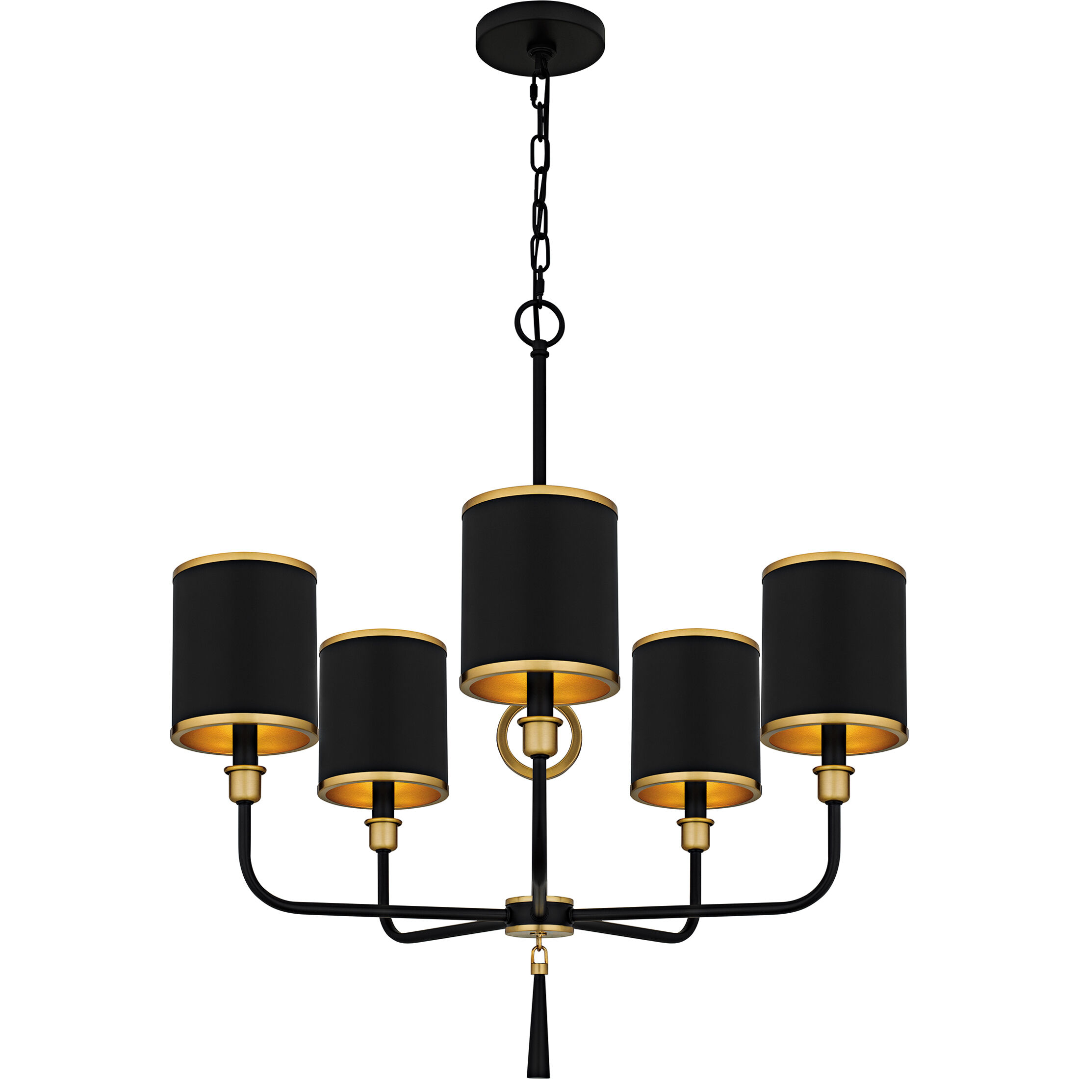Lockery 5 Light 26.5 inch Matte Black Chandelier Ceiling Light