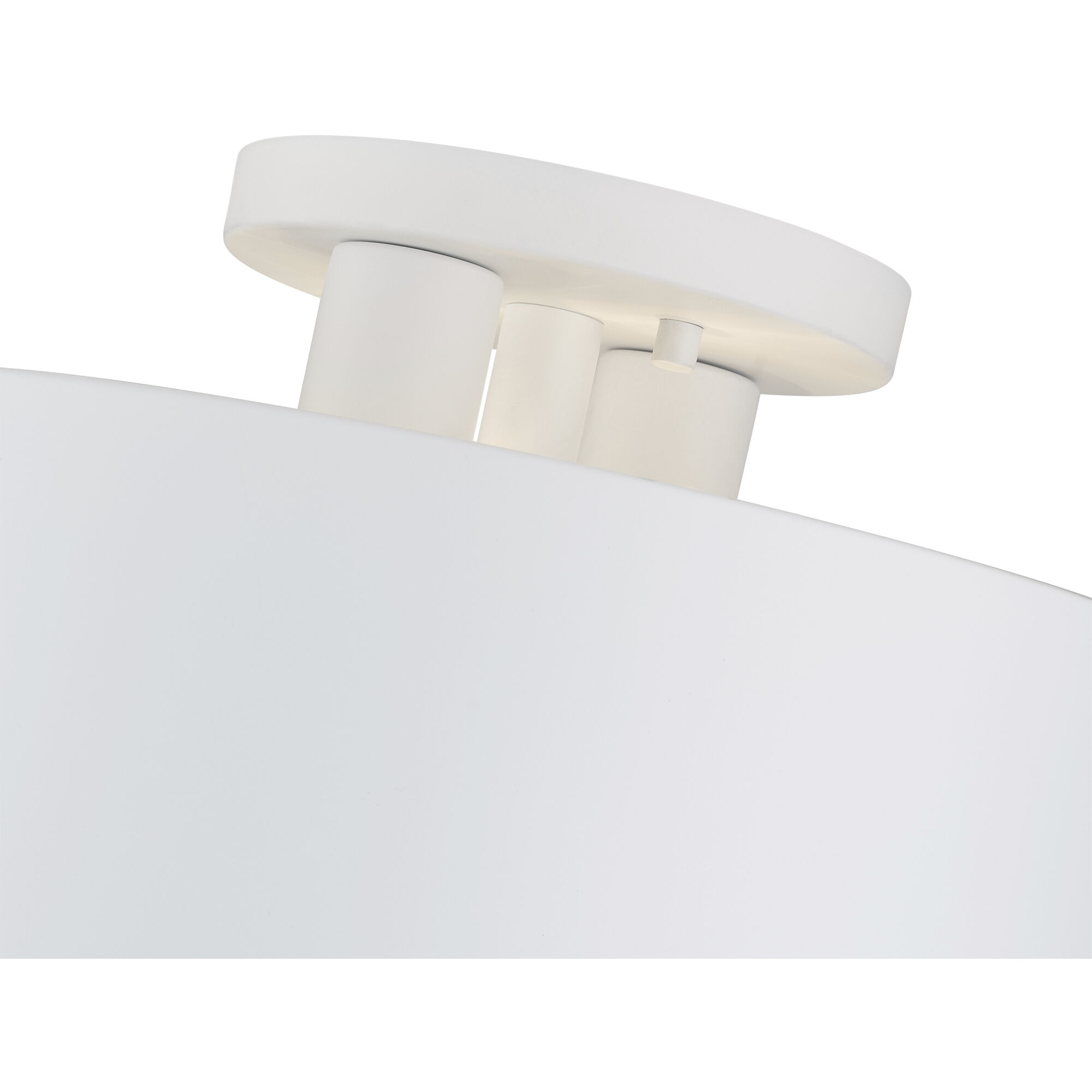 Zolana 2 Light 12 inch White Semi Flush Mount Ceiling Light, Medium