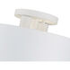 Zolana 2 Light 12 inch White Semi Flush Mount Ceiling Light, Medium