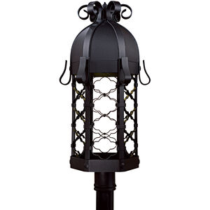 Montalbo 1 Light 28 inch Coal Outdoor Post Mount Lantern in No Glass, Great Outdoors