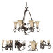 Signature 6 Light 27 inch Antique Bronze Chandelier Ceiling Light