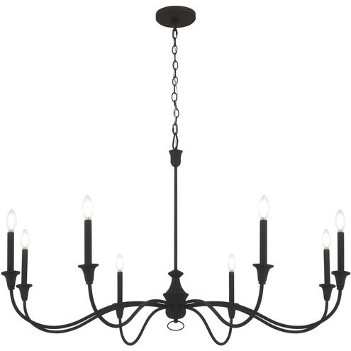 Halifax County 8 Light 48 inch Textured Coal Chandelier Ceiling Light