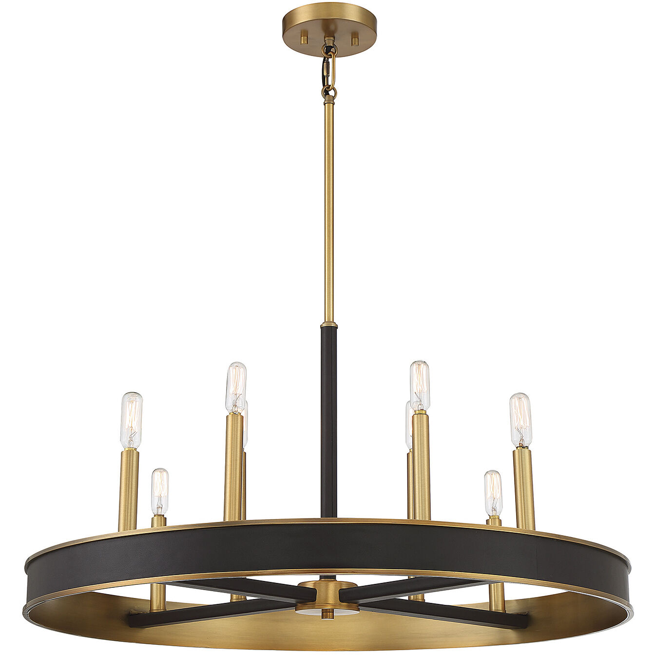 Chaucer 8 Light 30 inch Warm Brass Chandelier Ceiling Light