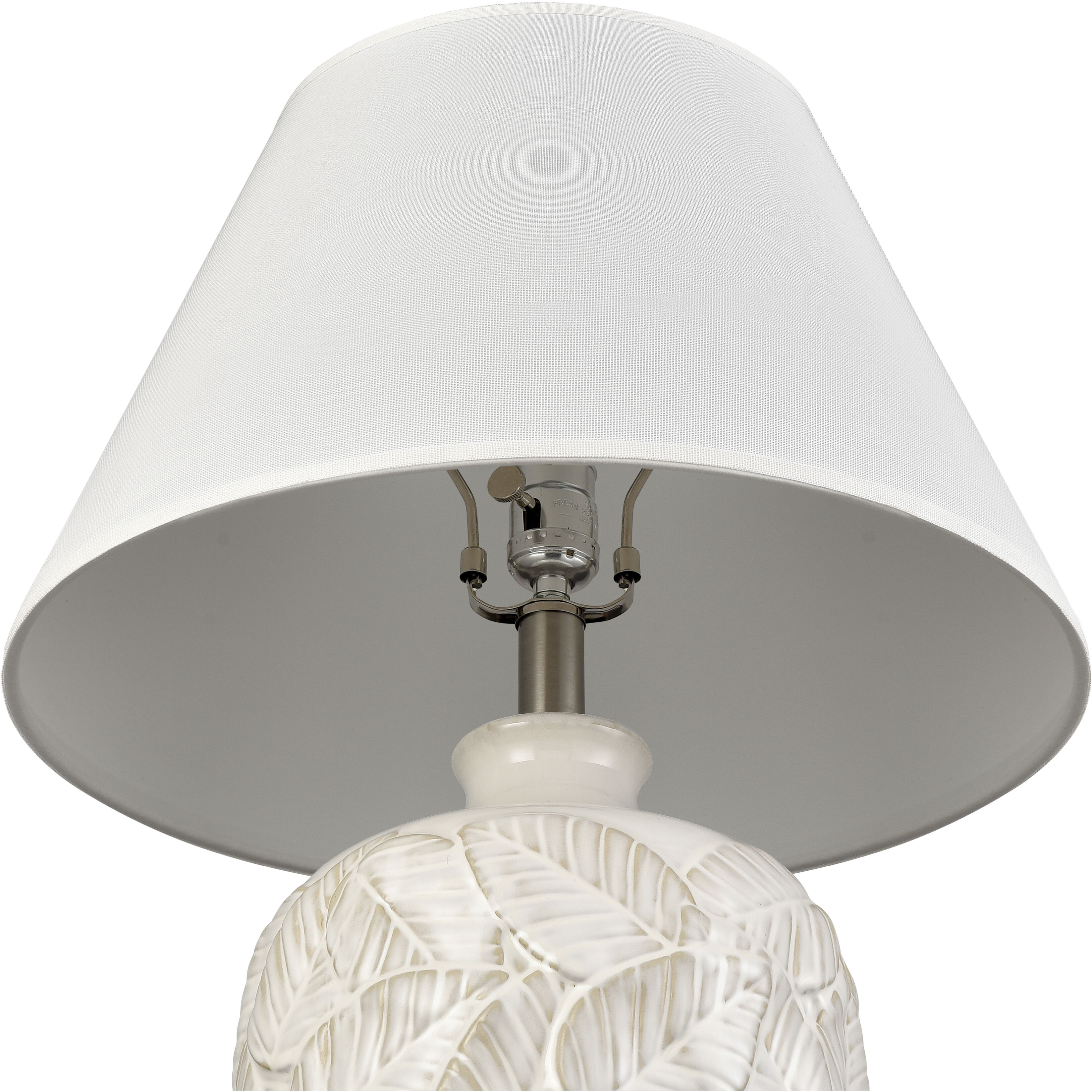 Goodell 27.5 inch 150 watt White Glazed Table Lamp Portable Light