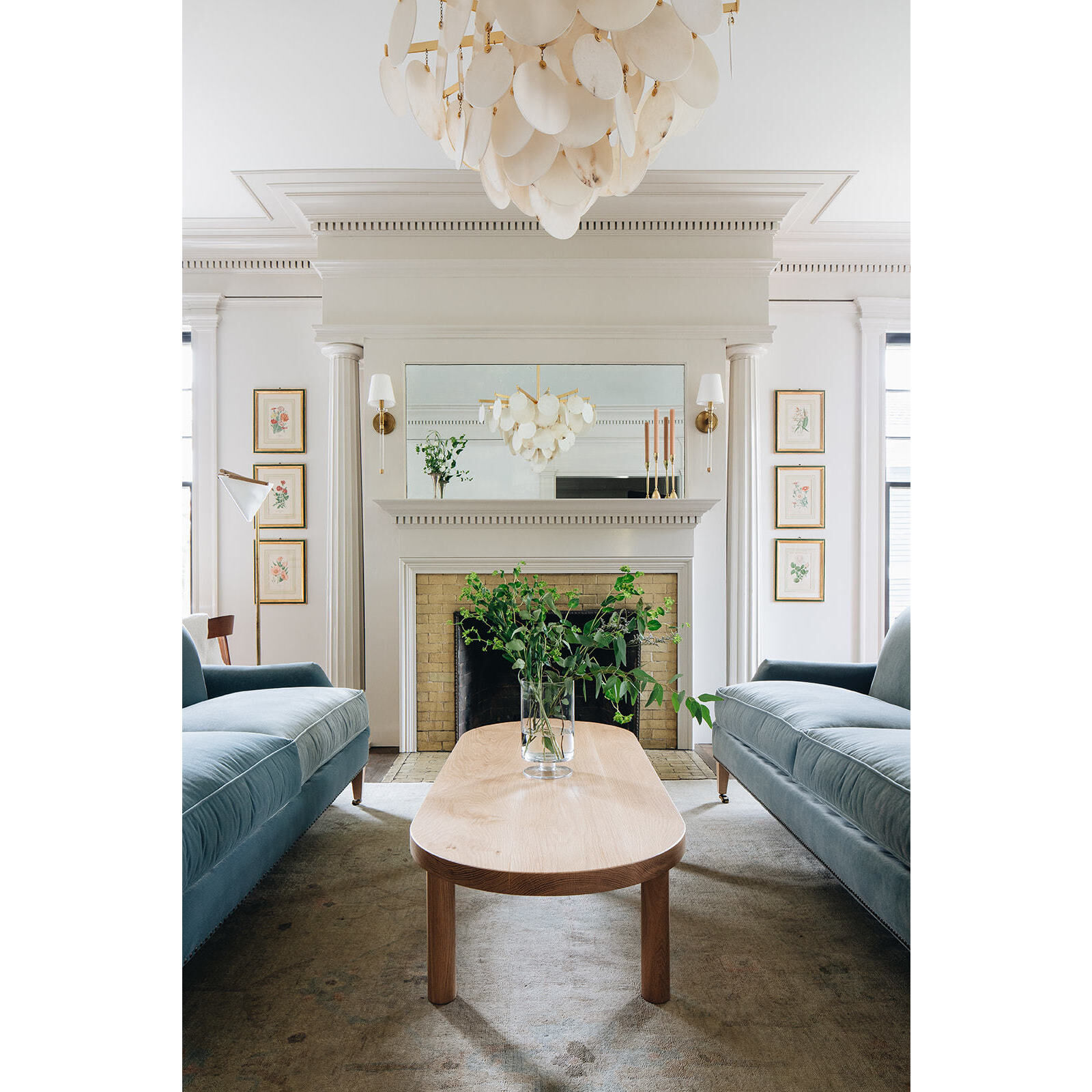 Serenity 1 Light 40 inch Gold Leaf and Polished Stainless Chandelier Ceiling Light