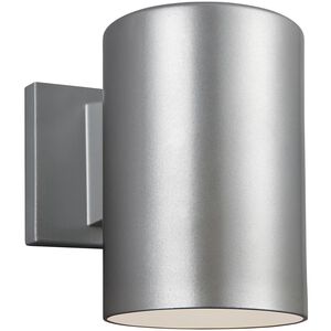 Outdoor Cylinders 1 Light 7.25 inch Painted Brushed Nickel Outdoor Wall Lantern