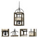 Mission 4 Light 12 inch Dark Bronze Chandelier Ceiling Light