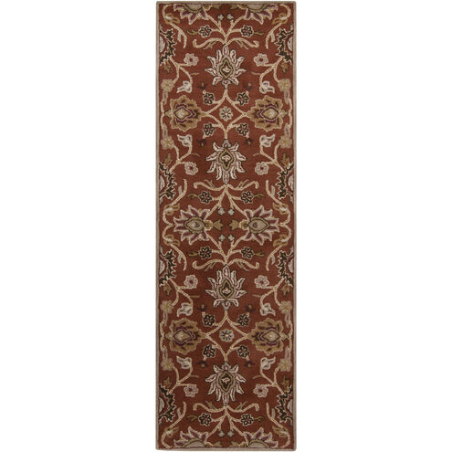 Amanda 96 X 30 inch Rust, Mustard, Taupe, Dark Brown, Burgundy Rug