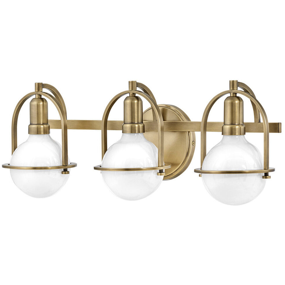 Somerset 3 Light 25 inch Heritage Brass Vanity Light Wall Light