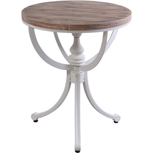 Quail Farm 26 X 18 inch White and Natural Side Table