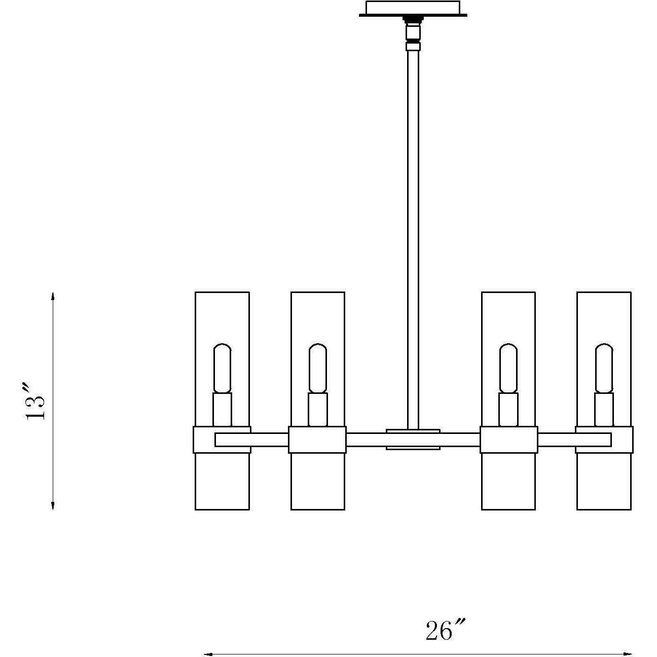 Datus 6 Light 26 inch Matte Black Chandelier Ceiling Light