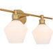 Gene 2 Light 19 inch Brass Wall sconce Wall Light