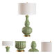 Augusta 25.5 inch 100 watt Green and Gold Table Lamp Portable Light