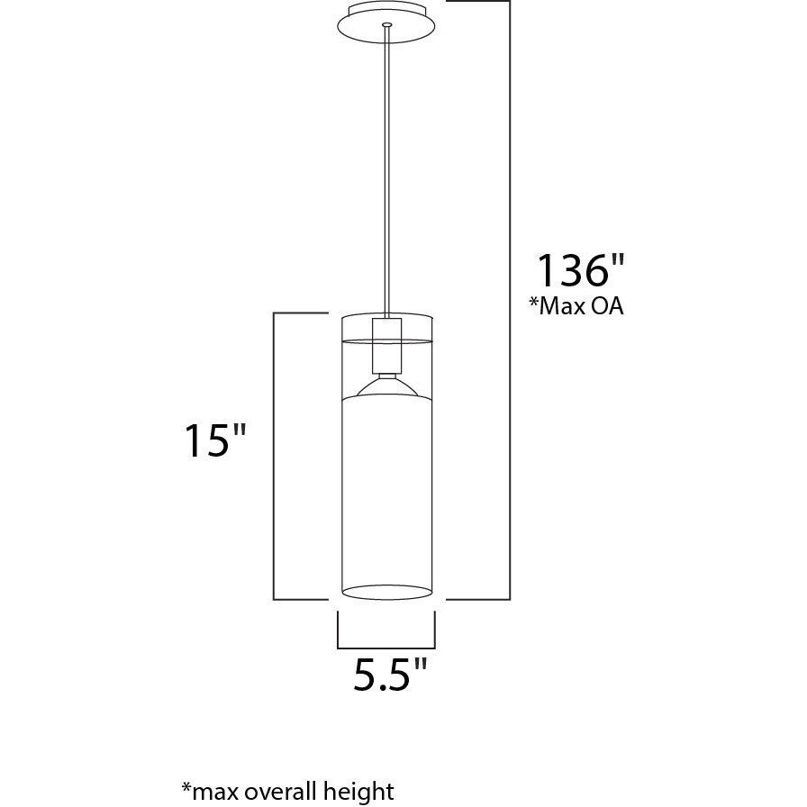 Frost 1 Light 5.5 inch Polished Chrome Single Pendant Ceiling Light