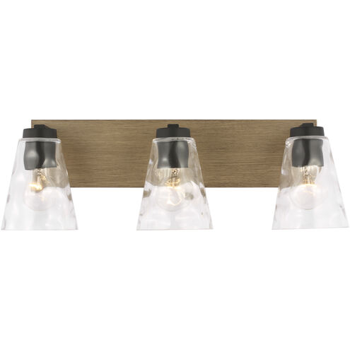 Dunton 3 Light 22.38 inch Midnight Black Vanity Light Wall Light, Large