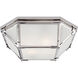 Suzanne Kasler Morris 2 Light 15.5 inch Polished Nickel Flush Mount Ceiling Light in Frosted Glass