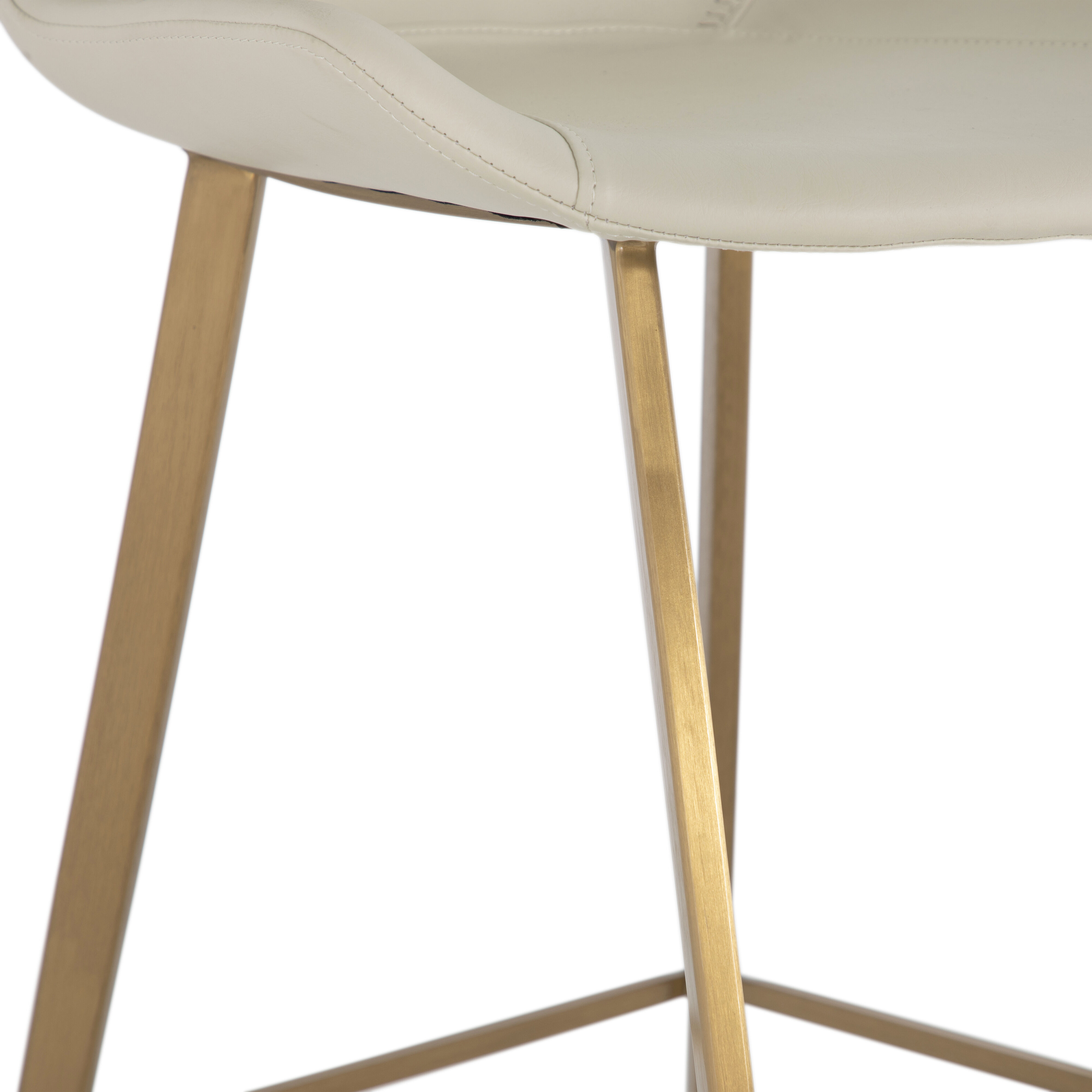 Hines 35.75 inch White & Ivory / Yellow Bar Counter Stool