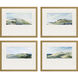 Abstract Green and Blue and Multi and White Framed Art