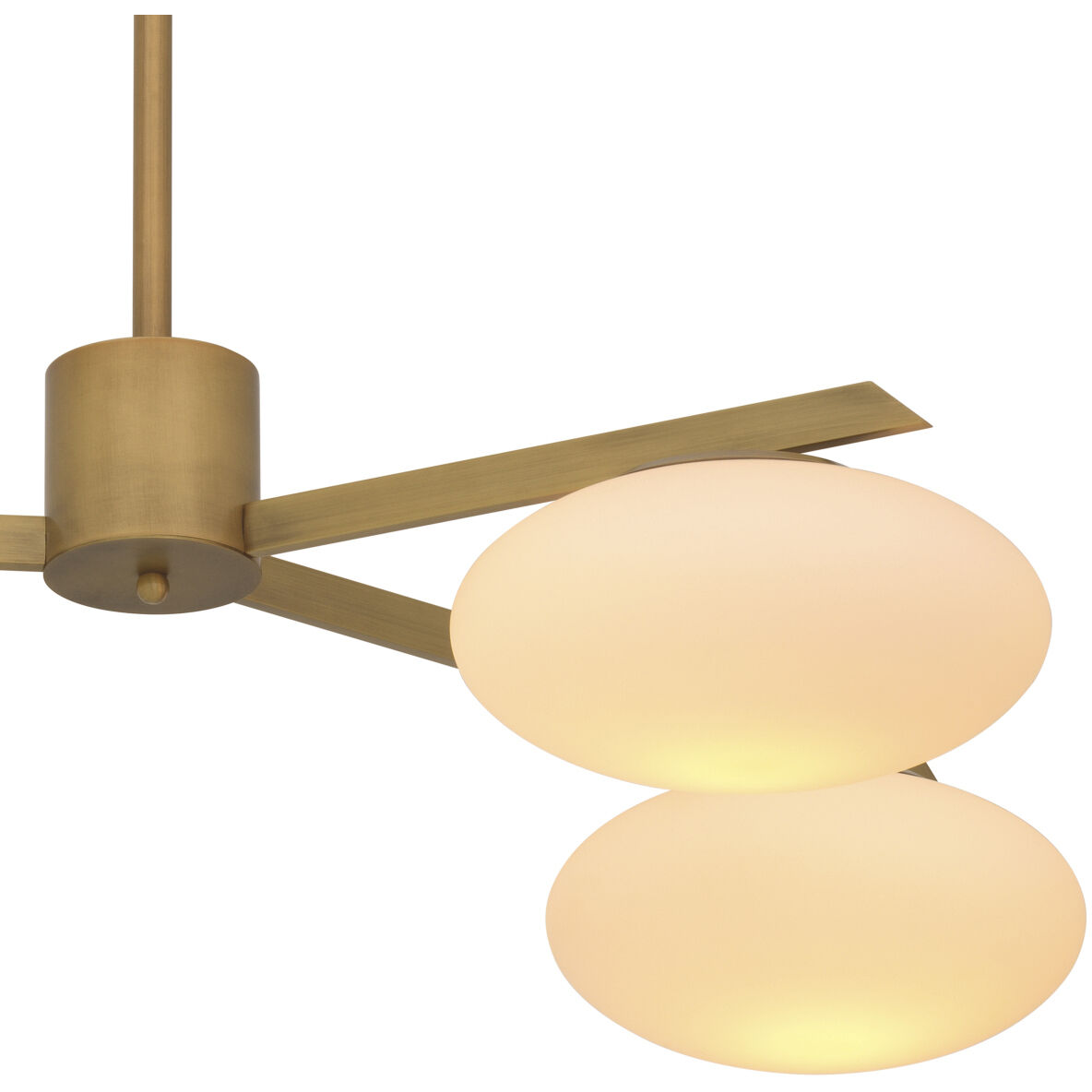 Evergreen 3 Light 55.51 inch Antique Brass Chandelier Ceiling Light, Small