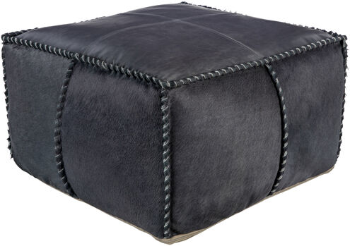 Ranger II 13 inch Black Pouf, Rectangle