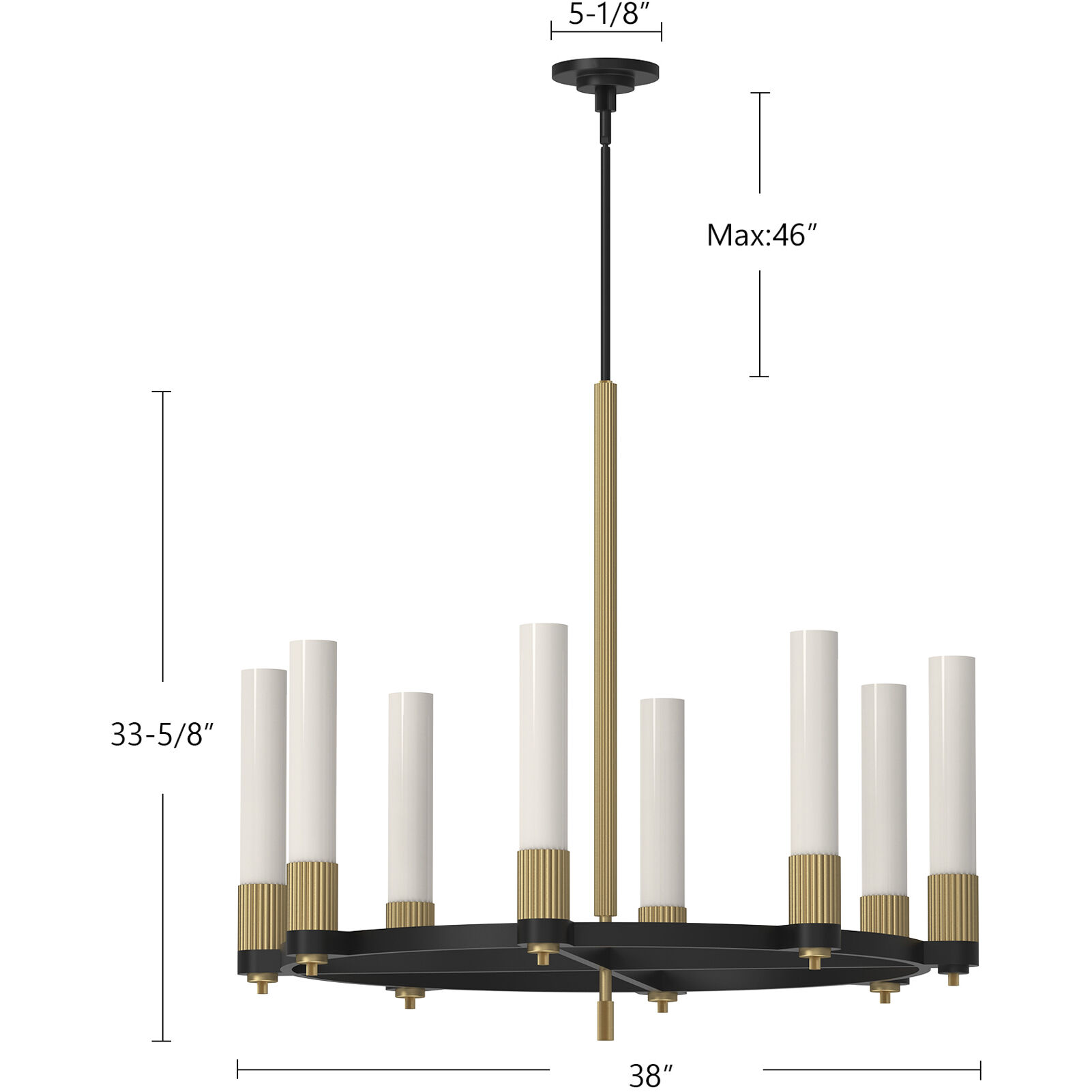 Alora Mood Rue 8 Light 38 inch Warm Bronze Chandelier Ceiling Light