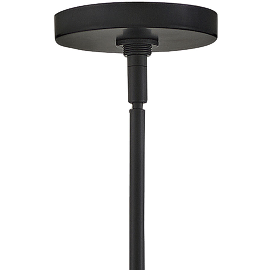 Open Air Maddox 24.25 inch Black Outdoor Pendant in Black / Natural Rattan