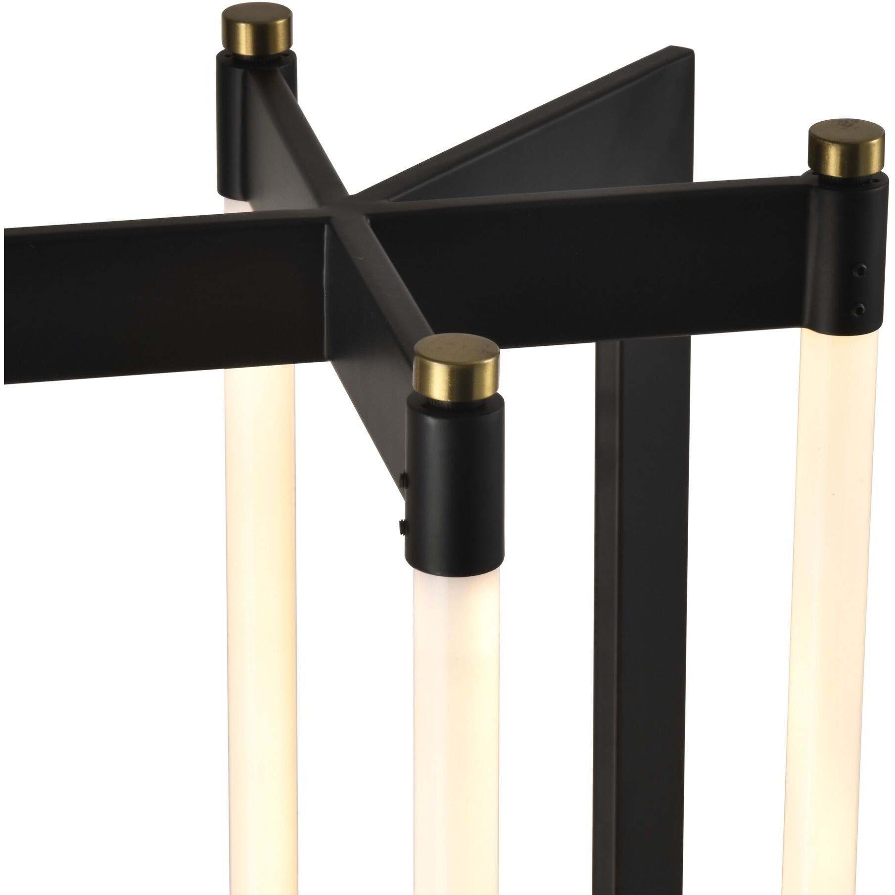 Cascata 64.96 inch 72 watt Black and Brushed Brass Floor Lamp Portable Light
