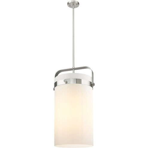 Downtown Urban Pilaster 4 Light 13.38 inch Satin Nickel Pendant Ceiling Light in Matte White