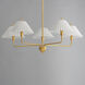 Kismet 5 Light 44.5 inch Gold Leaf Single-Tier Chandelier Ceiling Light