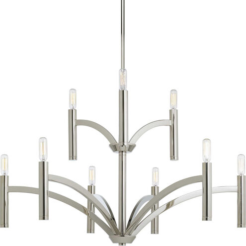 Elizabethtown 9 Light 32 inch Polished Nickel Chandelier Ceiling Light