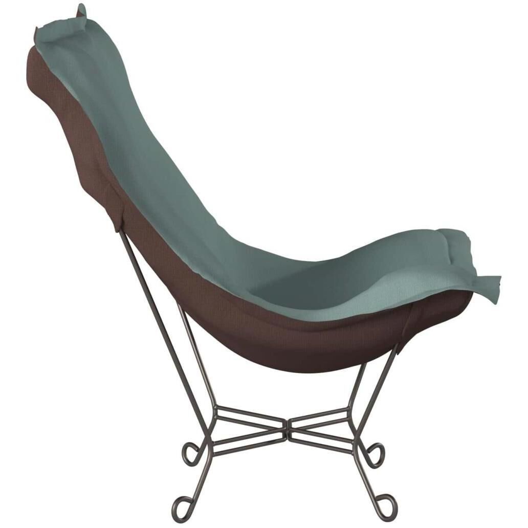 Puff Titanium Frame with Sterling Breeze Scroll Chair with Cover