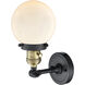 Franklin Restoration Beacon LED 6 inch Black Antique Brass Sconce Wall Light, Franklin Restoration