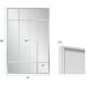Knightbridge 66 X 42 inch Silver Multi Paneled Mirror