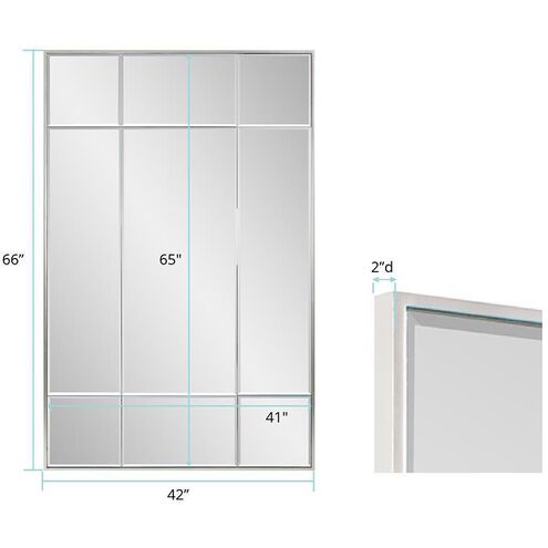 Knightbridge 66 X 42 inch Silver Multi Paneled Mirror