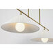 Amber Lewis Soren LED 54 inch Hand-Rubbed Antique Brass Linear Chandelier Ceiling Light