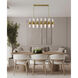 Canada 20 Light 12.2 inch Satin Brass Chandelier Ceiling Light