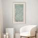 Birds and Flowers I Green and Beige and Gray Framed Art