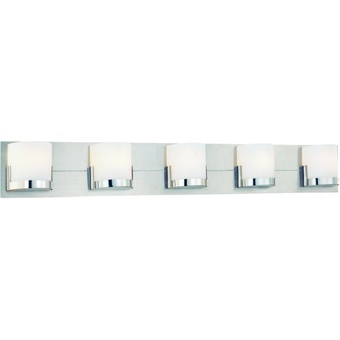 Convex 5 Light 41.38 inch Chrome Bath Light Wall Light