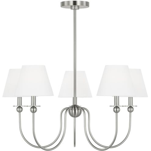 Drew & Jonathan Elsay 6 Light 36.38 inch Brushed Nickel Chandelier Ceiling Light, Large