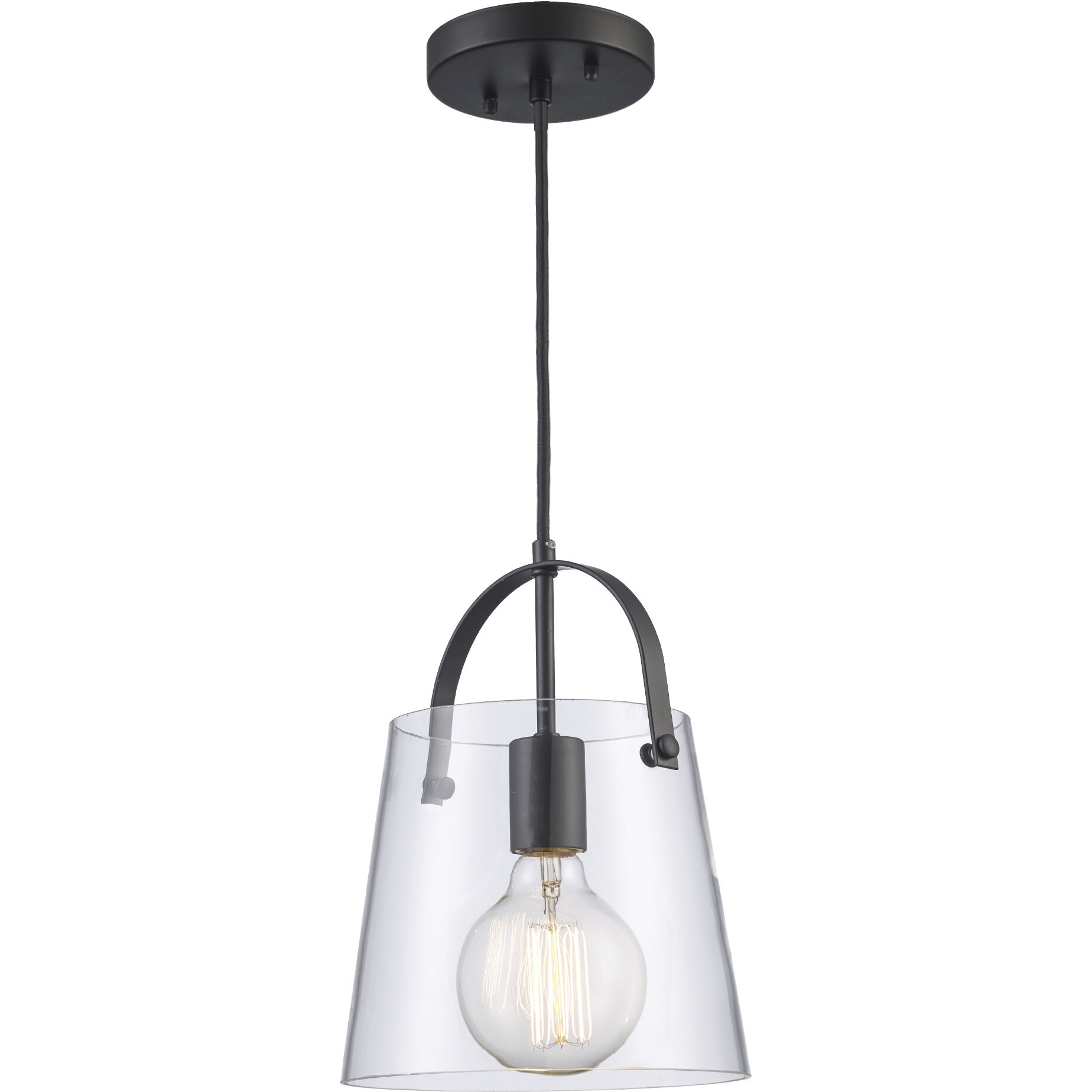 Curry 1 Light 8 inch Black Bell Mini Pendant Ceiling Light