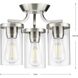 Lassiter 3 Light 13 inch Brushed Nickel Semi-Flush Mount Ceiling Light
