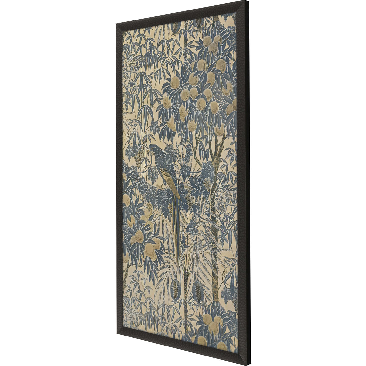Exotic Elegance Blue and Beige and Brown and Multi Framed Art