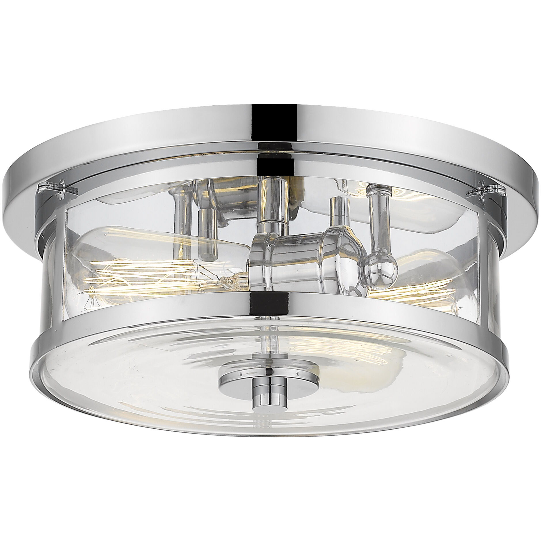 Savannah 2 Light 11 inch Chrome Flush Mount Ceiling Light
