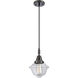 Downtown Urban Oxford 1 Light 7.25 inch Matte Black Mini Pendant Ceiling Light in Clear